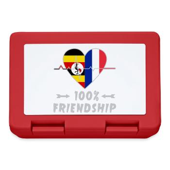 Uganda and France 100% friendship - Lunchbox - red - Front