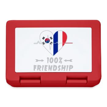 South Korea and France 100% friendship - Lunchbox - red - Front