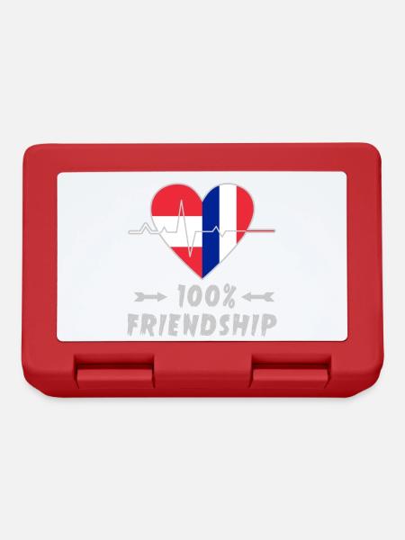 Austria and France 100% friendship - Lunchbox - red