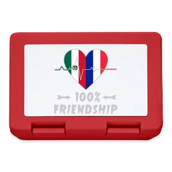 Mexico and France 100% friendship - Lunchbox - red - Front