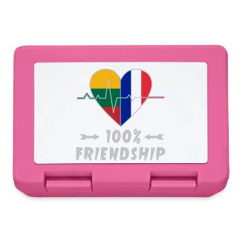 Lithuania and France 100% friendship - Lunchbox - pink - Front