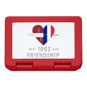 Latvia and France 100% friendship - Lunchbox - red - Front