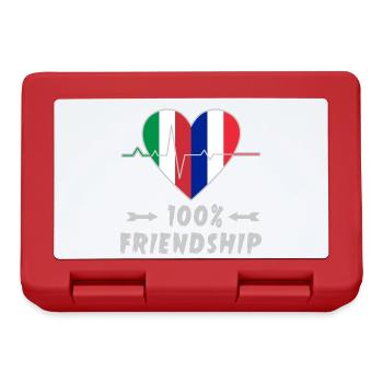 Italy and France 100% friendship - Lunchbox - red - Front