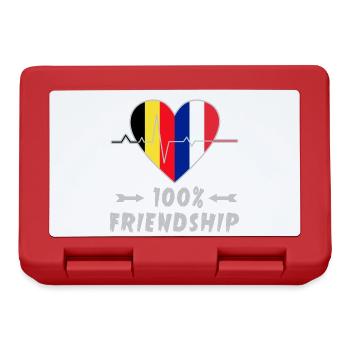 Belgium and France 100% friendship - Lunchbox - red - Front