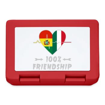 Bolivia and Italy 100% friendship - Lunchbox - red - Front