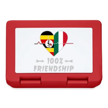 Uganda and Italy 100% friendship - Lunchbox - red - Front