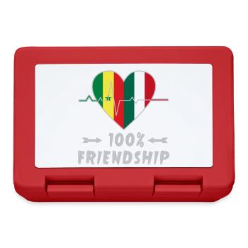 Senegal and Italy 100% friendship - Lunchbox - red - Front