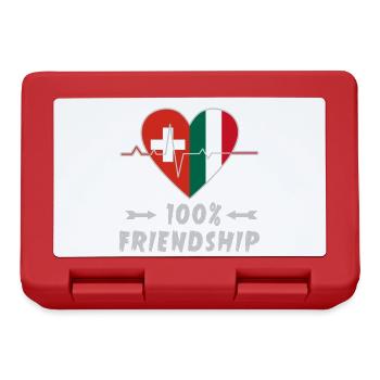 Switzerland and Italy 100% friendship - Lunchbox - red - Front