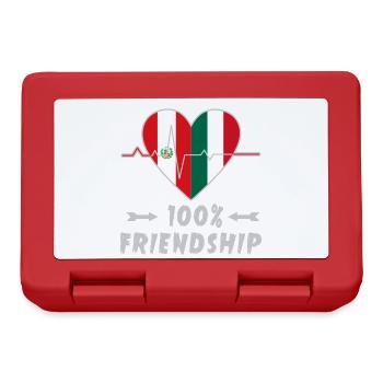 Peru and Italy 100% friendship - Lunchbox - red - Front
