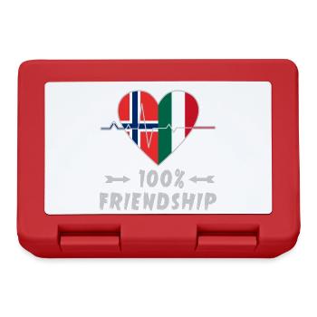 Norway and Italy 100% friendship - Lunchbox - red - Front