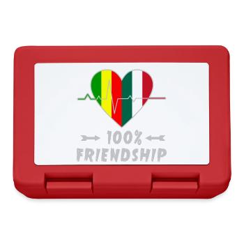 Mali und Italien 100% Freundschaft - Brotdose - Rot - Vorne