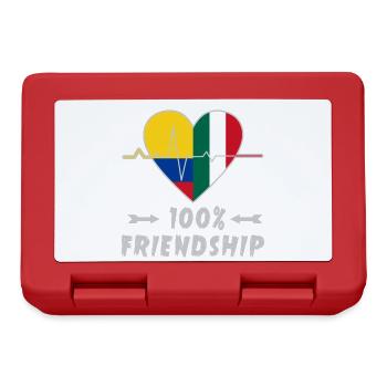 Colombia and Italy 100% friendship - Lunchbox - red - Front