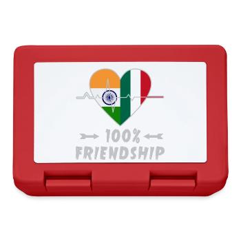 India and Italy 100% friendship - Lunchbox - red - Front