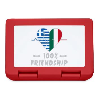 Greece and Italy 100% friendship - Lunchbox - red - Front
