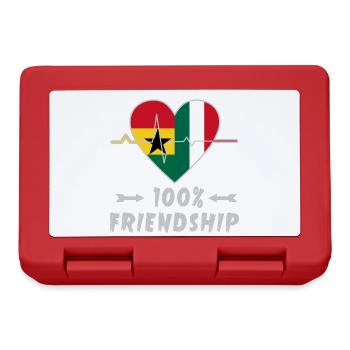 Ghana and Italy 100% friendship - Lunchbox - red - Front