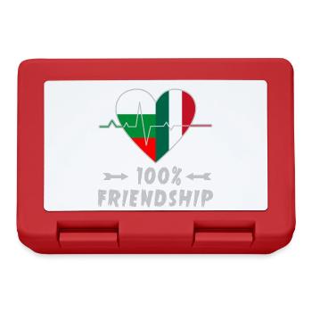 Bulgaria and Italy 100% friendship - Lunchbox - red - Front