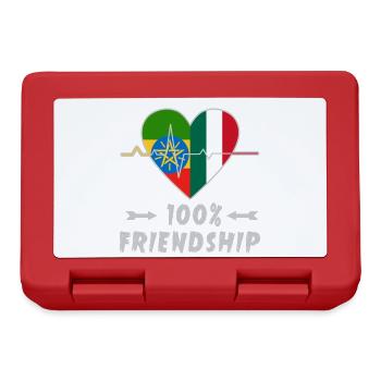Ethiopia and Italy 100% friendship - Lunchbox - red - Front
