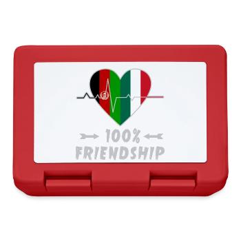 Afghanistan and Italy 100% friendship - Lunchbox - red - Front