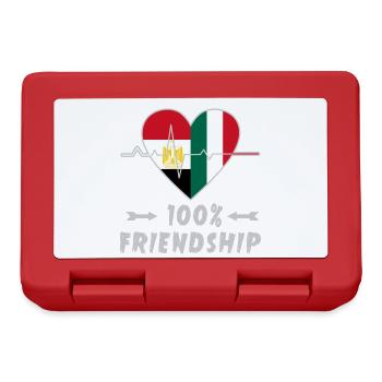 Ägypten und Italien 100% Freundschaft - Brotdose - Rot - Vorne