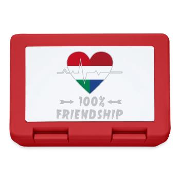 Hungary and Netherlands 100% friendship - Lunchbox - red - Front