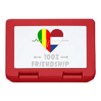 Mali und Niederlande 100% Freundschaft - Brotdose - Rot - Vorne