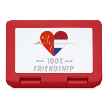 China and the Netherlands 100% friendship - Lunchbox - red - Front