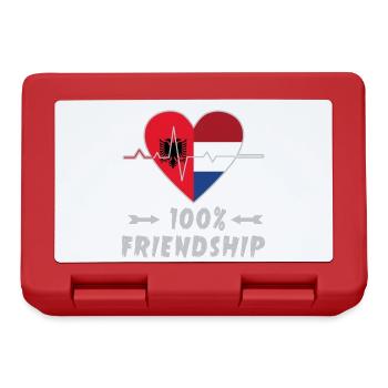 Albania and the Netherlands 100% friendship - Lunchbox - red - Front