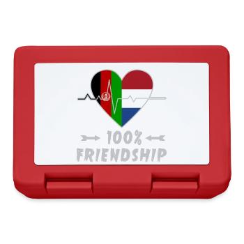 Afghanistan and the Netherlands 100% friendship - Lunchbox - red - Front