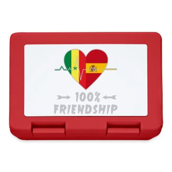 100 % amitié entre le Sénégal et l'Espagne - Boîte à goûter - rouge - Devant