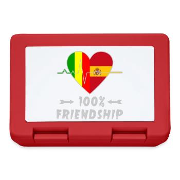 Mali und Spanien 100% Freundschaft - Brotdose - Rot - Vorne
