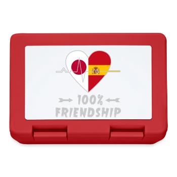 100% amitié entre le Japon et l'Espagne - Boîte à goûter - rouge - Devant