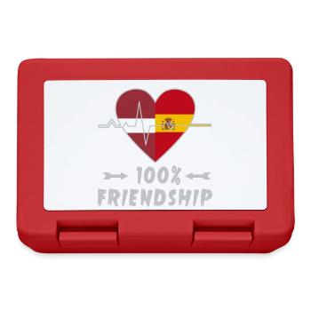 Latvia and Spain 100% friendship - Lunchbox - red - Front
