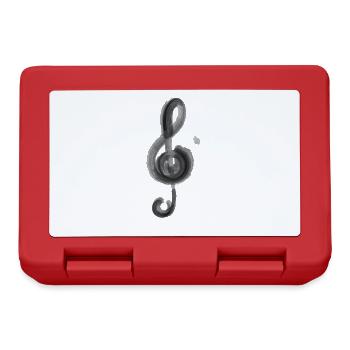 Notenschlüssel Musik Geschenk - Brotdose - Rot - Vorne