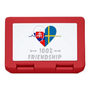 Slovakia and Sweden 100% friendship - Lunchbox - red - Front