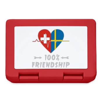 Switzerland and Sweden 100% friendship - Lunchbox - red - Front