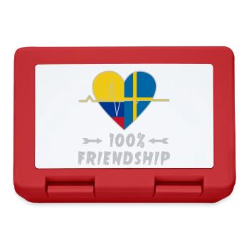 Colombia and Sweden 100% friendship - Lunchbox - red - Front