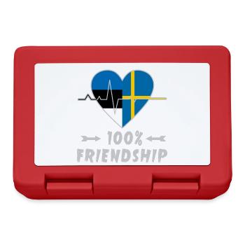 Estonia and Sweden 100% friendship - Lunchbox - red - Front