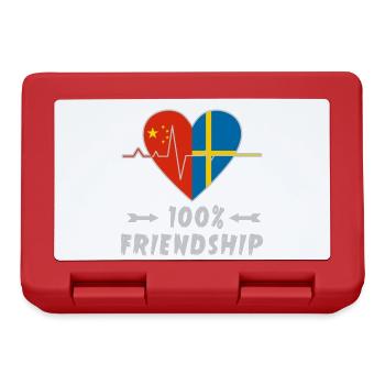 China and Sweden 100% friendship - Lunchbox - red - Front