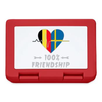 Belgium and Sweden 100% friendship - Lunchbox - red - Front