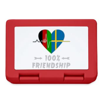 Afghanistan and Sweden 100% friendship - Lunchbox - red - Front