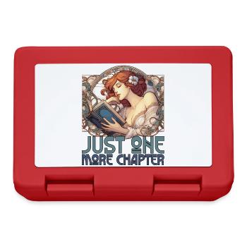 Chapter Book Books Beautiful Woman Reading Gift - Lunchbox - red - Front