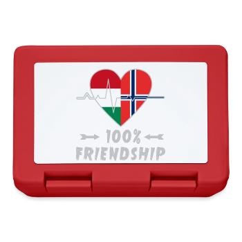 Hungary and Norway 100% friendship - Lunchbox - red - Front