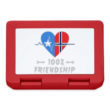 Somalia and Norway 100% friendship - Lunchbox - red - Front