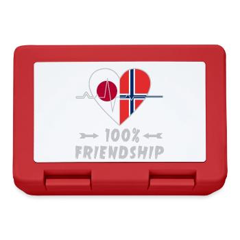 Japan und Norwegen 100% Freundschaft - Brotdose - Rot - Vorne