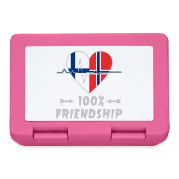 Finland and Norway 100% friendship - Lunchbox - pink - Front