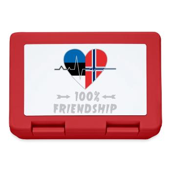 Estonia and Norway 100% friendship - Lunchbox - red - Front