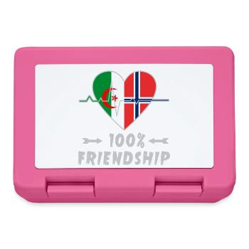 Algerien und Norwegen 100% Freundschaft - Brotdose - Pink - Vorne