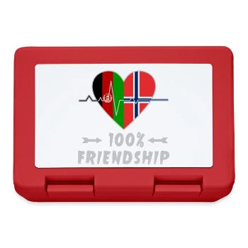Afghanistan and Norway 100% friendship - Lunchbox - red - Front