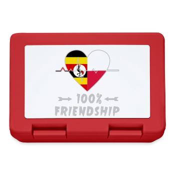 Uganda and Poland 100% friendship - Lunchbox - red - Front
