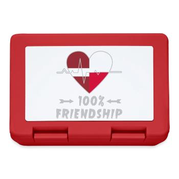Latvia and Poland 100% friendship - Lunchbox - red - Front